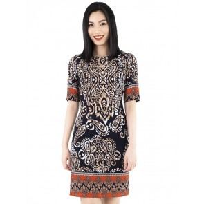 Ethnic Print Short Dress- D38814